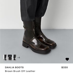 Miista Dahlia Brown Brushed Boots